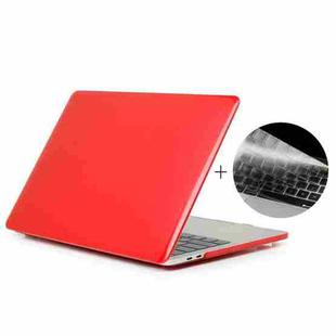 ENKAY Hat-Prince 2 in 1 Crystal Hard Shell Plastic Protective Case + Europe Version Ultra-thin TPU Keyboard Protector Cover for 2016 MacBook Pro 13.3 Inch with Touch Bar (A1706) (Red)