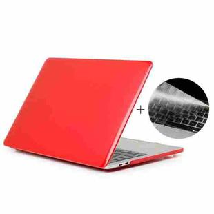 ENKAY Hat-Prince 2 in 1 Crystal Hard Shell Plastic Protective Case + Europe Version Ultra-thin TPU Keyboard Protector Cover for 2016 MacBook Pro 13.3 Inch without Touch Bar (A1708) (Red)