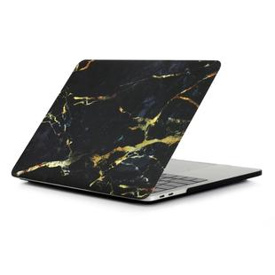 Black Gold Texture Marble Pattern Laptop Water Decals PC Protective Case for Macbook Pro 13.3 inch A1989 (2018) / A1706 / A1708 / A2159 / A2289 / A2251 / A2338