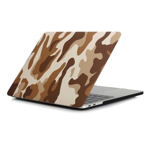 Brown Camouflage Pattern Laptop Water Decals PC Protective Case for Macbook Pro 13.3 inch A1989 (2018) / A1706 / A1708 / A2159 / A2289 / A2251 / A2338