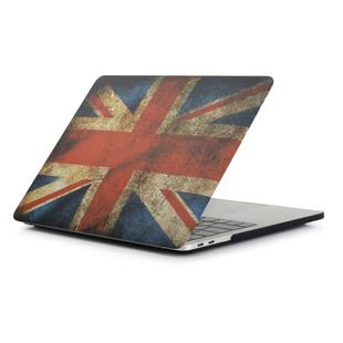 Retro UK Flag Pattern Laptop Water Decals PC Protective Case for MacBook Pro 15.4 inch A1990 (2018) / A1707