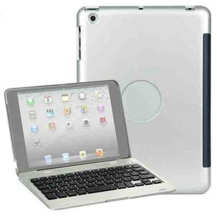 F1 For iPad mini 3 / 2 / 1 Laptop Version Plastic Bluetooth Keyboard Tablet Case (Silver)