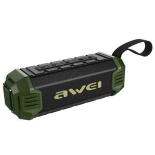 awei Y280 IPX4 Bluetooth Speaker Power Bank with Enhanced Bass, Built-in Mic, Support FM / USB / TF Card / AUX(Green)