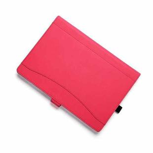 For Microsoft Surface Pro 7 / 7+ Twill Texture Magnetic Horizontal Flip PU Leather Case with Pen Slot & Holder (Red)
