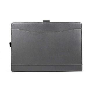 For Microsoft Surface Pro 7 / 7+ Microfiber Lambskin Texture Magnetic Horizontal Flip Leather Case with Pen Slot & Holder (Grey)