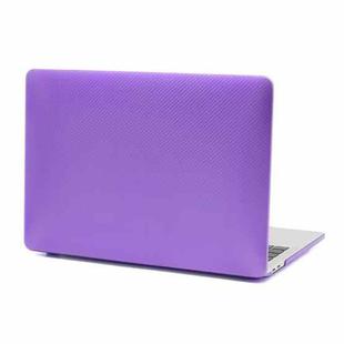 Laptop Carbon Fiber Plastic Protective Case For MacBook Pro 13.3 inch 2022 (Purple)