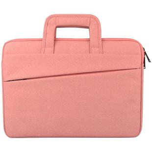 ST03S 15.6 inch Universal Double Side Pockets Wearable Oxford Cloth Soft Handle Portable Laptop Tablet Bag(Pink)
