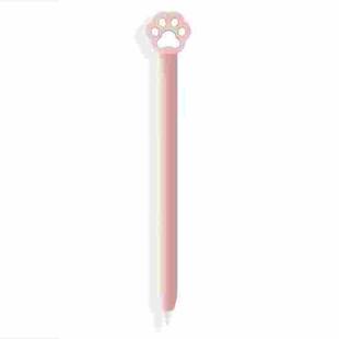 Cute Cartoon Silicone Protective Cover for Apple Pencil 2(Cat Claw Pink))