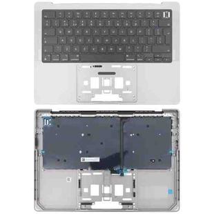 For MacBook Pro 14 inch 2021 A2442 / 2023 A2779 Big Enter Version UK Keyboard with C Shell (Silver)