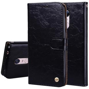 For Xiaomi Redmi 5 Plus Oil Wax Texture Horizontal Flip Leather Case with Holder & Card Slots & Wallet(Black)