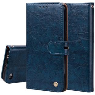 For Xiaomi Redmi Note 5A Without Fingerprint Identification Oil Wax Texture Horizontal Flip Leather Case with Holder & Card Slots & Wallet(Blue)