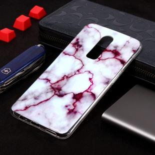 Marble Pattern Soft TPU Case For OnePlus 6(Red)