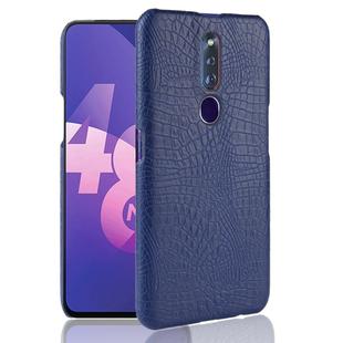 Shockproof Crocodile Texture PC + PU Case for OPPO F11 Pro (Blue)