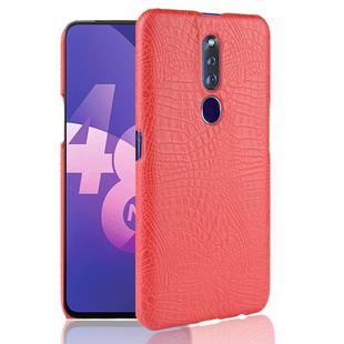 Shockproof Crocodile Texture PC + PU Case for OPPO F11 Pro (Red)