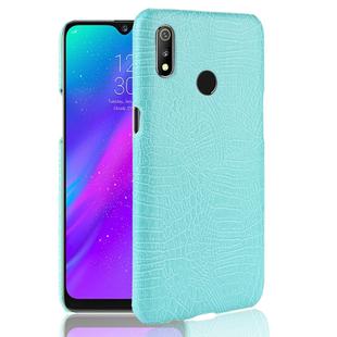 Shockproof Crocodile Texture PC + PU Case for OPPO Realme 3 (Green)
