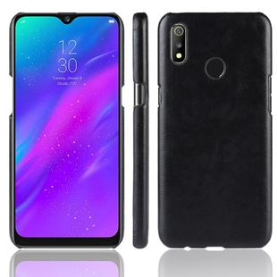 Shockproof Litchi Texture PC + PU Case for OPPO Realme 3 (Black)