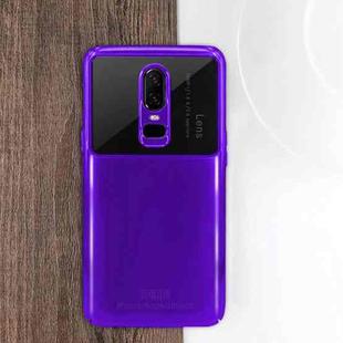 MOFI  Full Coverage High Alumina Glass + PC + Lens Face Parnt Protective Back Case for OnePlus 6(Purple)