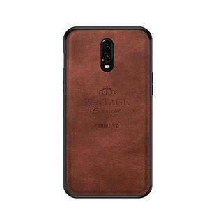 PINWUYO Shockproof Waterproof Full Coverage PC + TPU + Skin Protective Case for One Plus 6T (Brown)