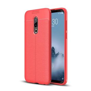 Litchi Texture TPU Shockproof Case for Meizu 16 (Red)