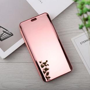 Curved Streamer Plating Shockproof Leather Case for One Plus 6T, with Holder & Sleep / Wake-up Function (Rose Gold)