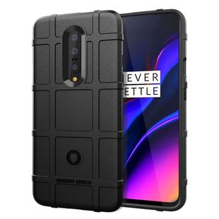 Shockproof Rugged Shield Full Coverage Protective Silicone Case for Oneplus 7 (Black)