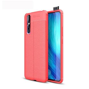 Litchi Texture TPU Shockproof Case for Vivo X27 (Red)