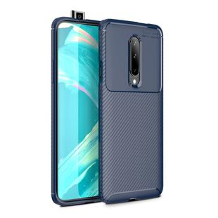 Carbon Fiber Texture Shockproof TPU Case for Oneplus 7 (Blue)