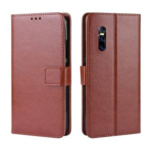 Retro Crazy Horse Texture Horizontal Flip Leather Case for VIVO V15 Pro, with Holder & Card Slots & Photo Frame(Brown)