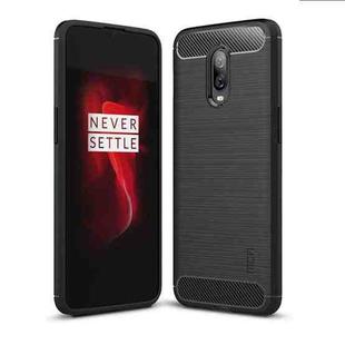 MOFI Brushed Texture Carbon Fiber TPU Case for OnePlus 6T (Black)