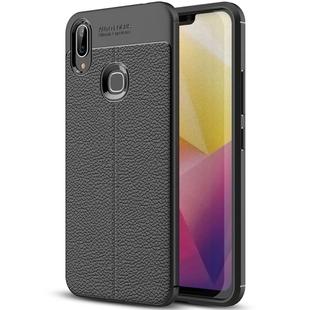 Litchi Texture TPU Protective Case for Vivo  X21i (Black)