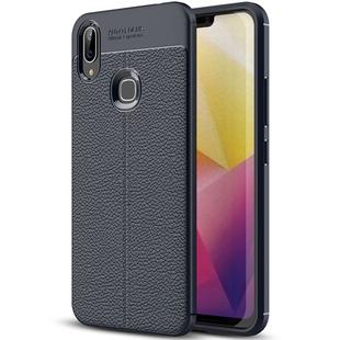 Litchi Texture TPU Protective Case for Vivo  X21i (Navy Blue)