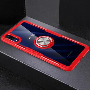 Scratchproof TPU + Acrylic Ring Bracket Protective Case for VIVO X23(Red)
