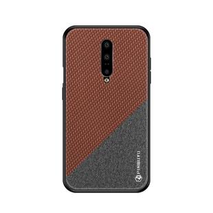 PINWUYO Honors Series Shockproof PC + TPU Protective Case for OnePlus 7 Pro (Brown)