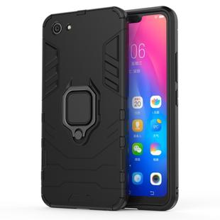 PC + TPU Shockproof Protective Case for Vivo Y83, with Magnetic Ring Holder(Black)
