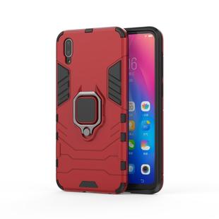 PC + TPU Shockproof Protective Case for Vivo Y97, with Magnetic Ring Holder (Red)