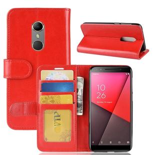 Crazy Horse Texture Horizontal Flip Leather Case for Vodafone Smart N9, with Wallet & Holder & Card Slots (Red)