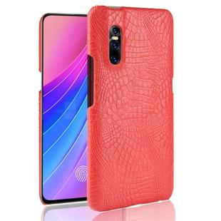 Shockproof Crocodile Texture PC + PU Protective Case for Vivo V15 Pro (Red)