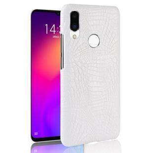 Shockproof Crocodile Texture PC + PU Case for Meizu Note 9 (White)