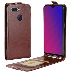 Business Style Vertical Flip Leather Protective Back Cover Case for OPPO F9 (F9 Pro) / OPPO A7x with Card Slot(Brown)