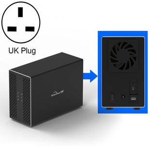 Blueendless Type-C / USB-C Interface 3.5 inch 2 Bay RAID Combination Array HDD External Enclosure (UK Plug)