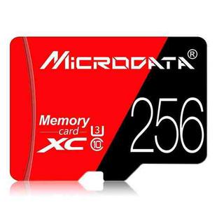 MICRODATA 256GB U3 Red and Black TF(Micro SD) Memory Card