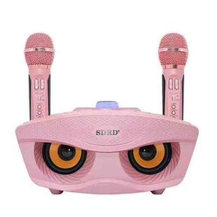 SD-306 2 in 1 Family KTV Portable Wireless Live Dual Microphone + Bluetooth Speaker(Pink)