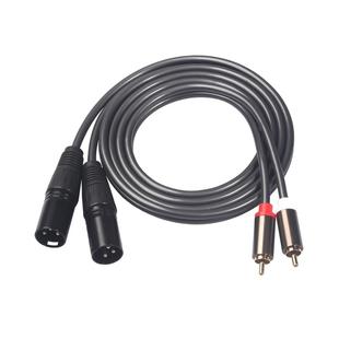 366119-15 2 RCA Male to 2 XLR 3 Pin Male Audio Cable, Length: 1.5m