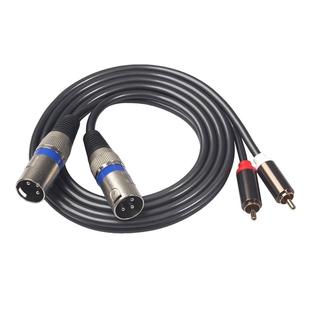 366155-15 2 RCA Male to 2 XLR 3 Pin Male Audio Cable, Length: 1.5m