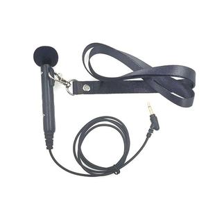 MK-7 3.5mm Elbow Head Handheld Loudspeaker Neck-mounted Microphone with Lanyard, Length: 1m (Black)