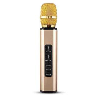 K6 Bluetooth 4.2 Karaoke Live Stereo Sound Wireless Bluetooth Condenser Microphone (Gold)