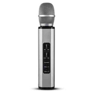 K6 Bluetooth 4.2 Karaoke Live Stereo Sound Wireless Bluetooth Condenser Microphone (Silver)