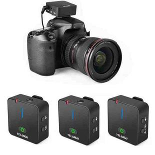 YELANGU MX5S 2.4G Live Broadcast Interview Wireless Recording Camera Microphone, 1 Receiver to 2 Transmitter(Black)