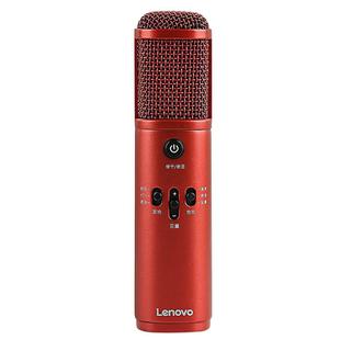 Original Lenovo UM10C Pro Karaoke Microphone Computer Universal Sound Card Anchor Recording Equipment(Red)