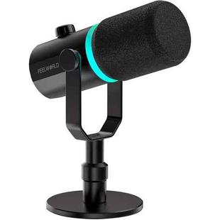 FEELWORLD PM1-XS XLR/USB Dynamic Microphone for Podcasting Recording Gaming Live Streaming (Black)